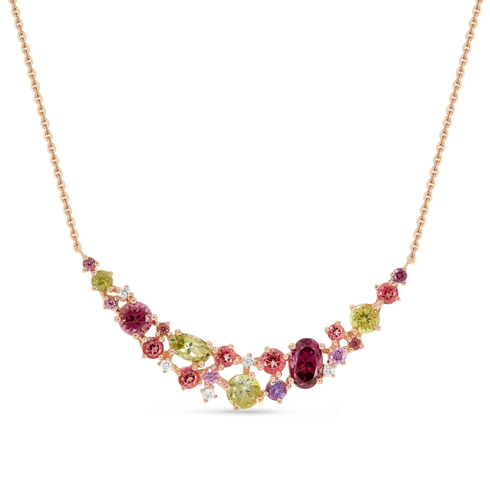 Madison L 14K Rose Gold Sapphire Bar Necklace - style N1577MCP