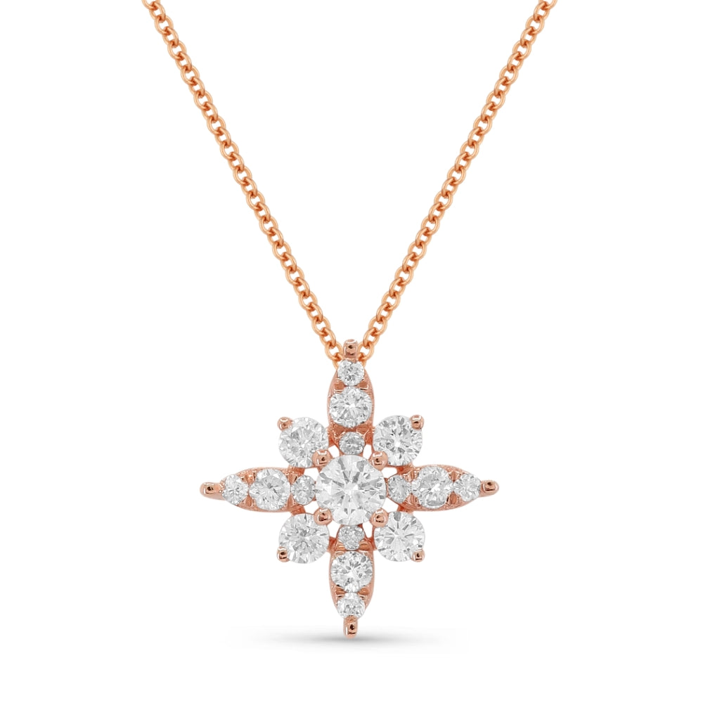 Madison L 14K Rose Gold Diamond Star Pendant - style N1646P