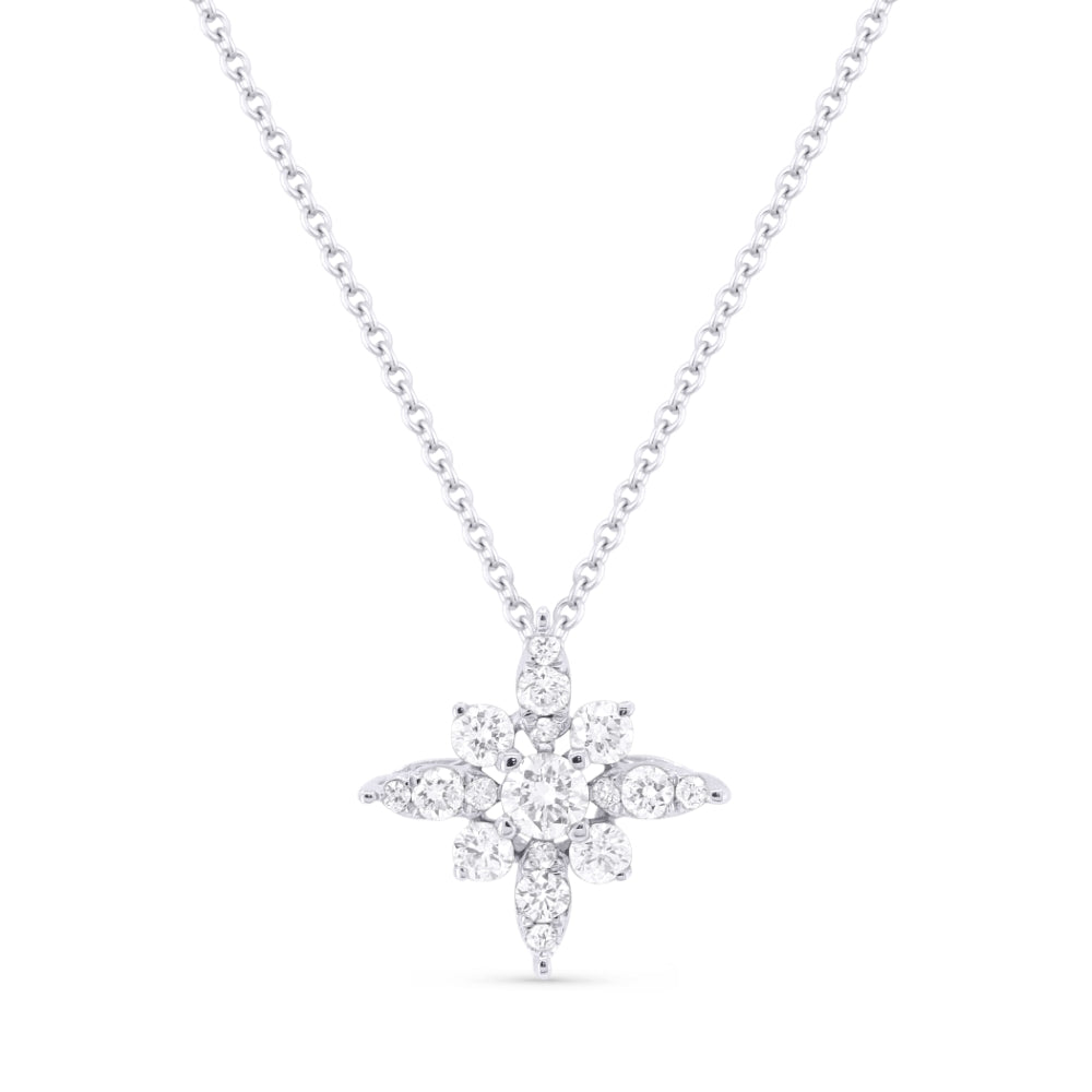 Madison L 14K White Gold Diamond Star Pendant - style N1646W