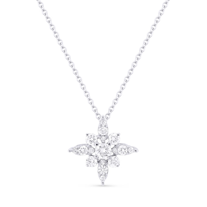 Madison L 14K White Gold Diamond Star Pendant - style N1646W
