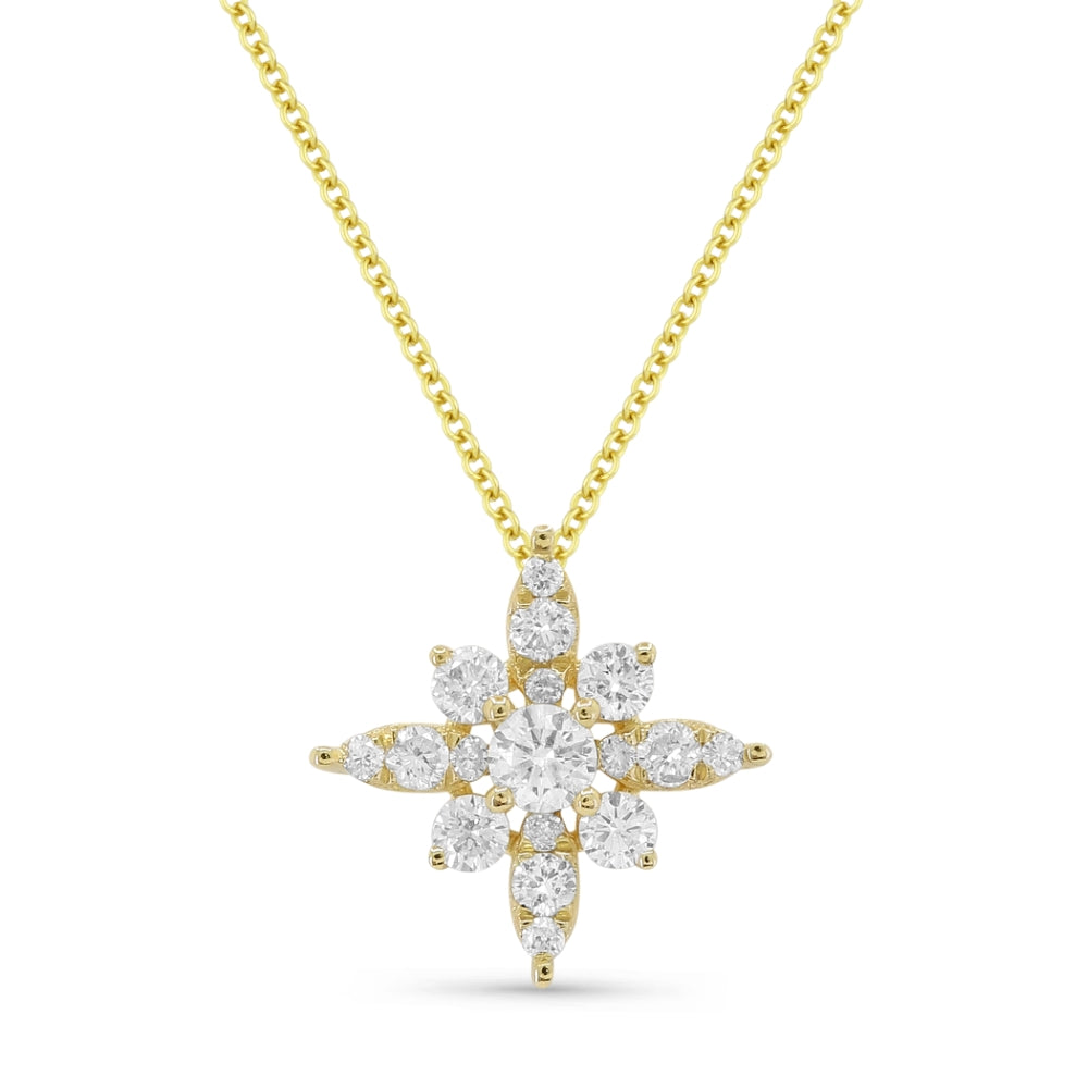 Madison L 14K Yellow Gold Diamond Star Pendant - style N1646Y
