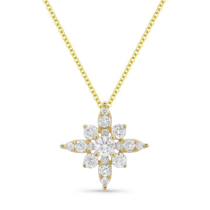 Madison L 14K Yellow Gold Diamond Star Pendant - style N1646Y