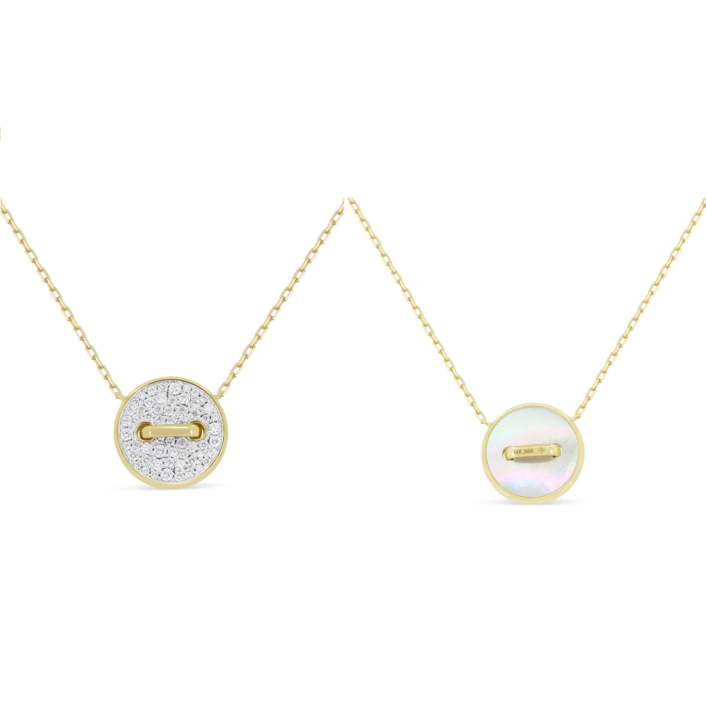 Madison L 14K Yellow Gold Diamond Necklace - style N1655DIAMOPY