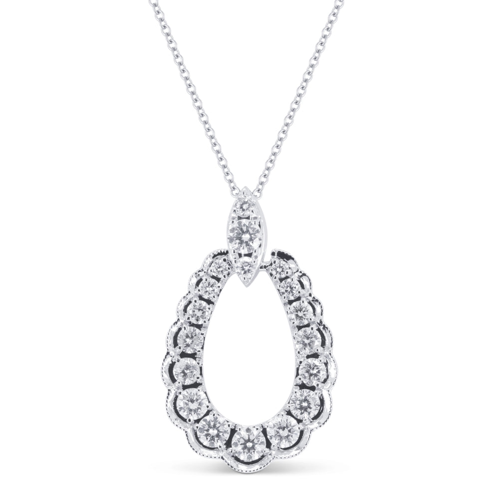 Madison L 14K White Gold Diamond Pendant - style N1668W