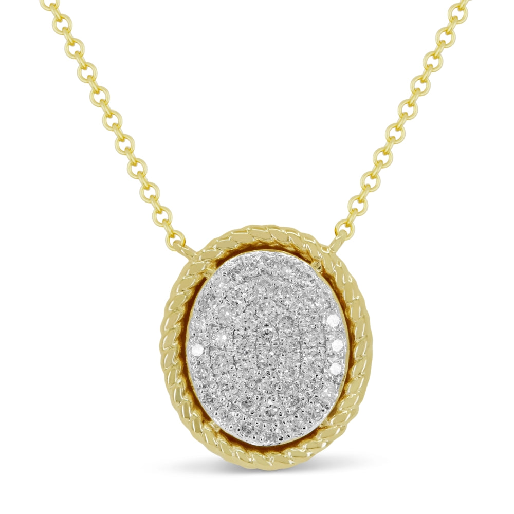 Madison L 14K Yellow Gold Diamond Necklace - style N1672Y
