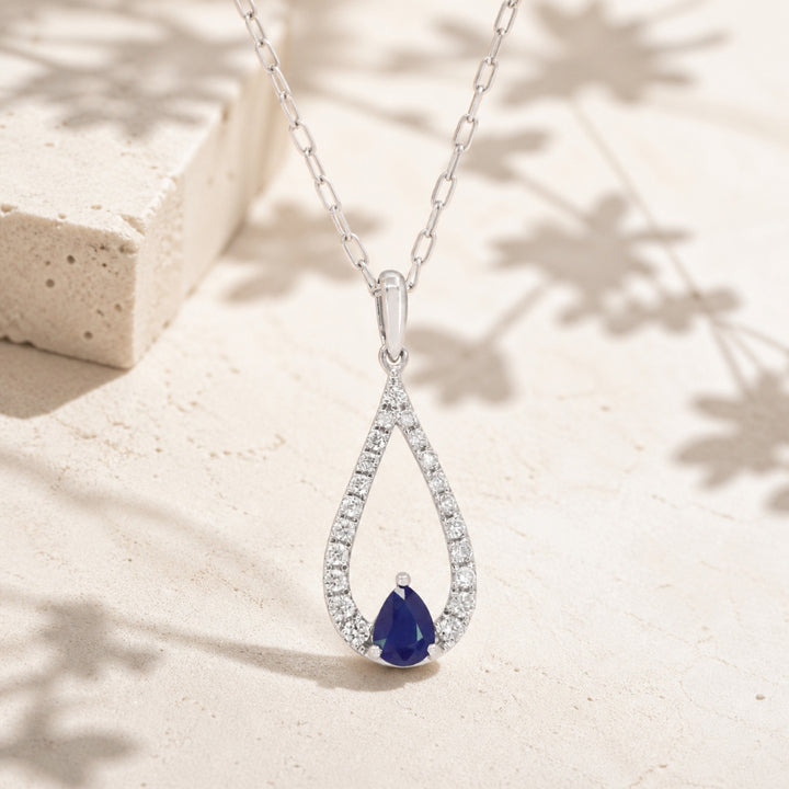 N1700 - 14K Gold Emerald, Ruby & Sapphire Flower Pendant