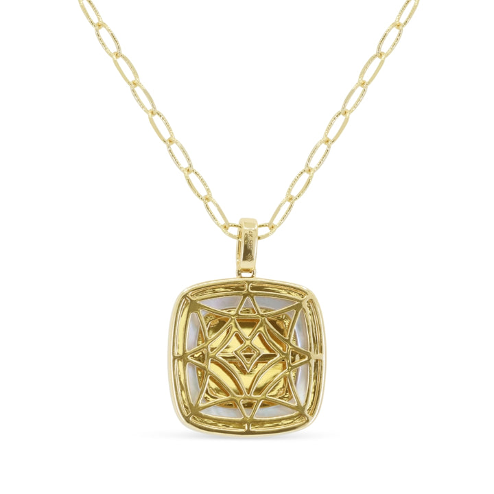 N1709 - 14K Yellow Gold Mother of Pearl Pendant