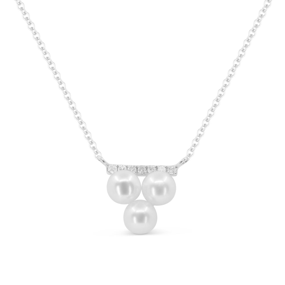 Madison L 14K White Gold Pearl Necklace - style N1716PEW
