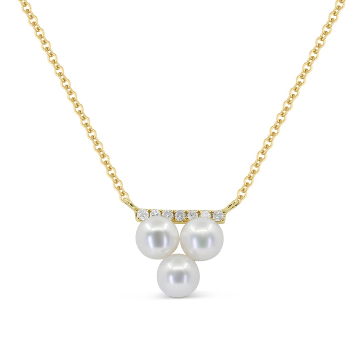 Madison L 14K Yellow Gold Pearl Necklace - style N1716PEY