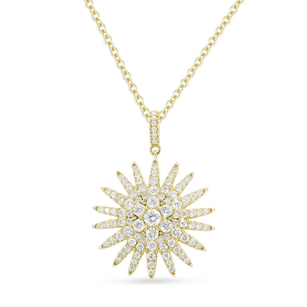 Madison L 14K Yellow Gold Diamond Star Pendant - style N1723Y