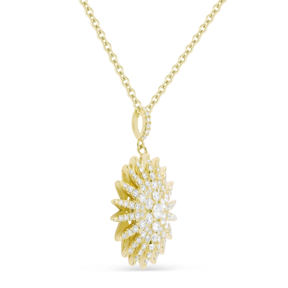 N1723 - 14K Yellow Gold Diamond Star Pendant