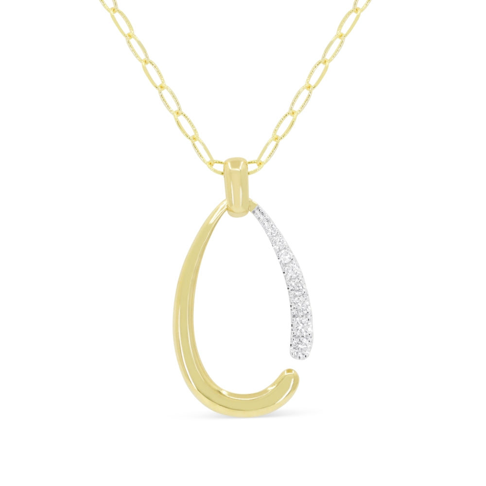 Madison L 14K Yellow Gold Diamond Pendant - style N1740Y