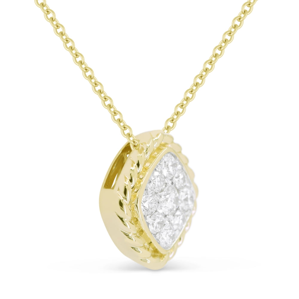 N1740 - 14K Yellow Gold Diamond Pendant