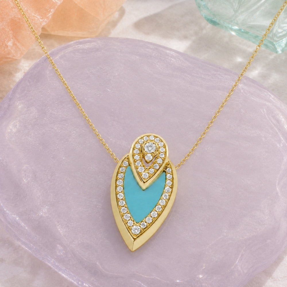 N1746 - 14K Yellow Gold Pear Pendant