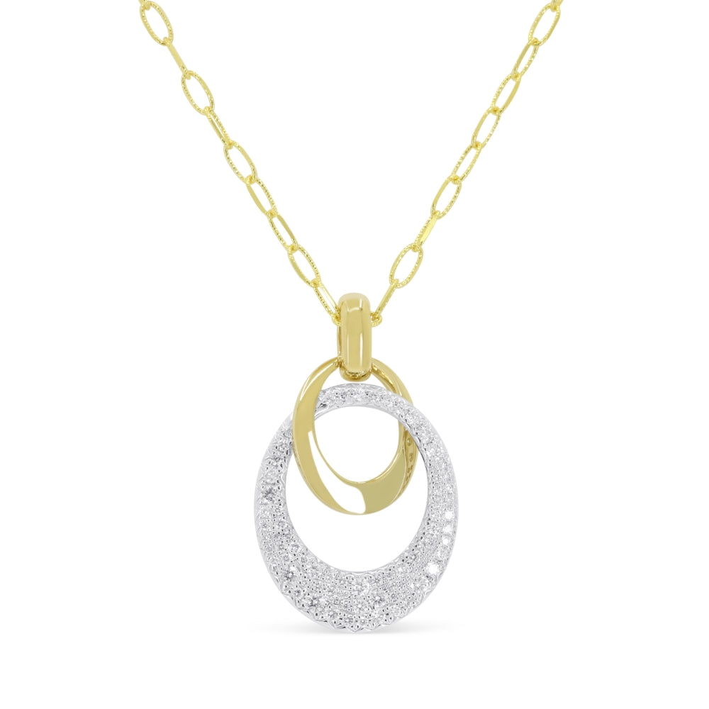 Madison L 14K Two Tone Gold Diamond Pendant - style N1769WY