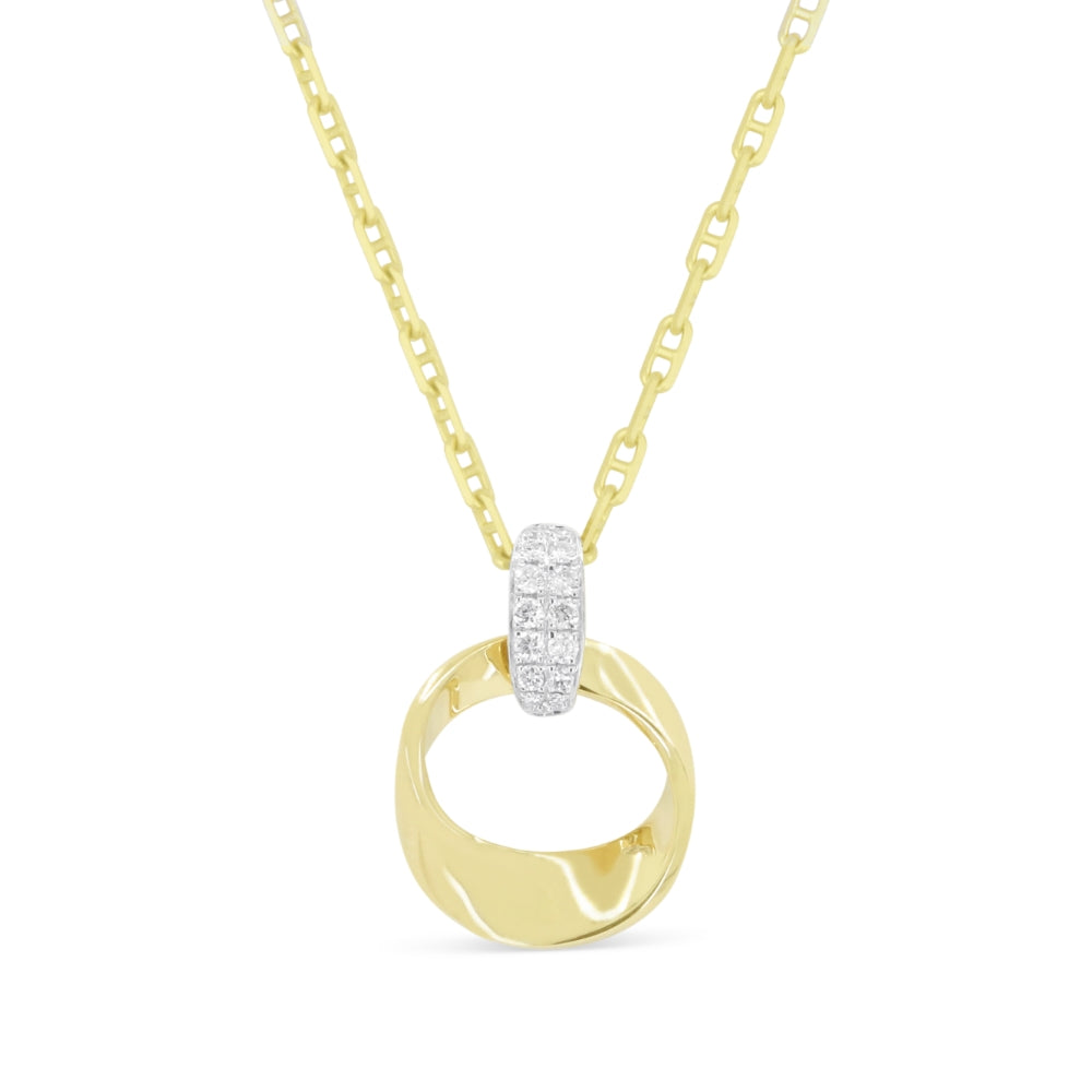 Madison L 14K Two Tone Gold Diamond Pendant - style N1777WY