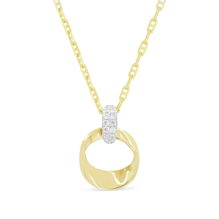 Madison L 14K Two Tone Gold Diamond Pendant - style N1777WY