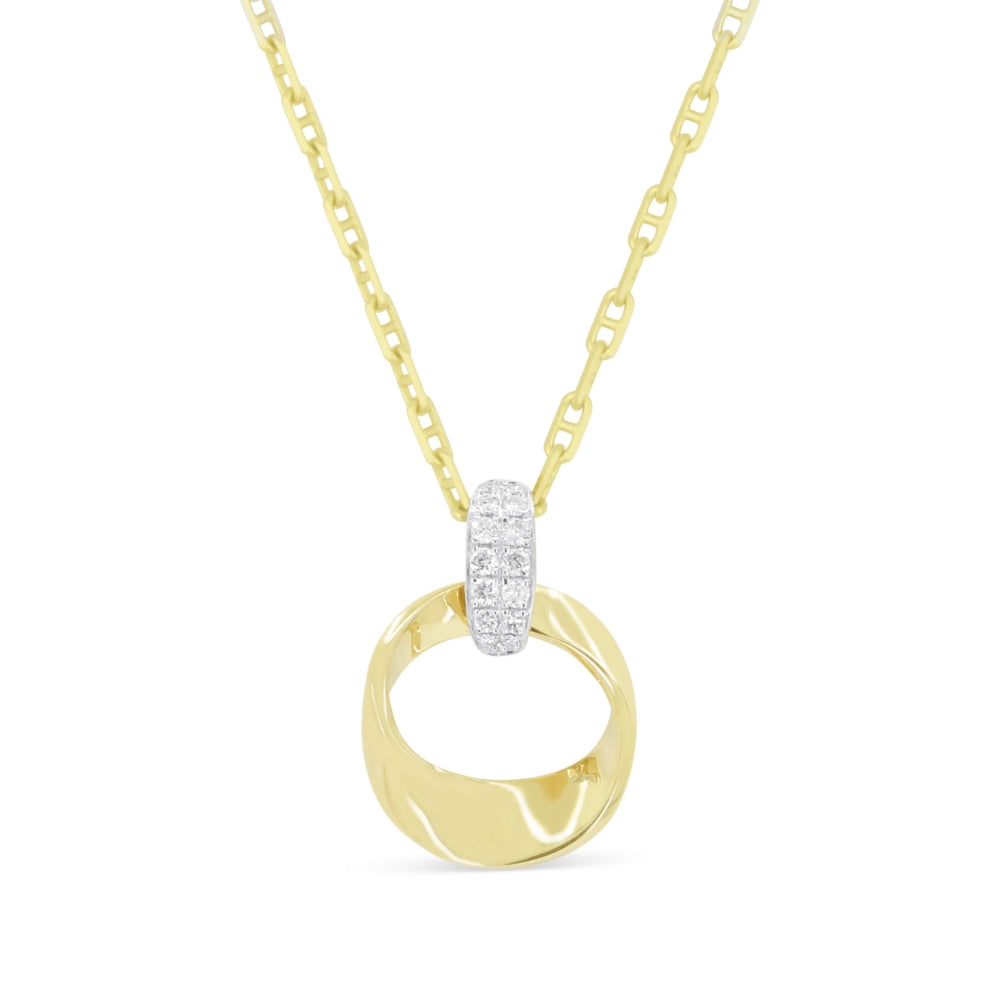 Madison L 14K Yellow Gold Diamond Pendant - style N1777Y