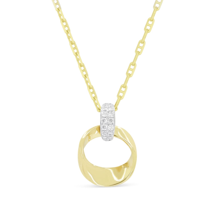 Madison L 14K Yellow Gold Diamond Pendant - style N1777Y