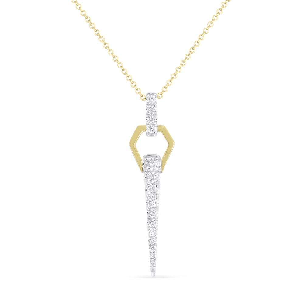 Madison L 14K Two Tone Gold Diamond Pendant - style N1787WY
