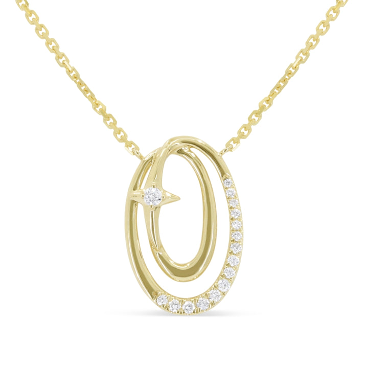 Madison L 14K Yellow Gold Diamond Necklace - style N1788Y