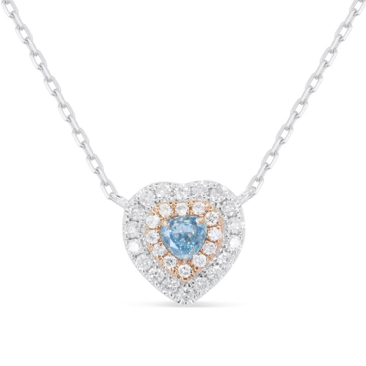 Madison L 14K White Gold Fancy Blue Diamond Heart Necklace - style N1789BDW