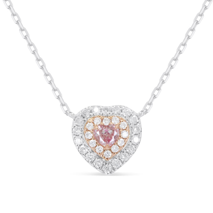 Madison L 14K White Gold Fancy Pink Diamond Heart Necklace - style N1789PDW