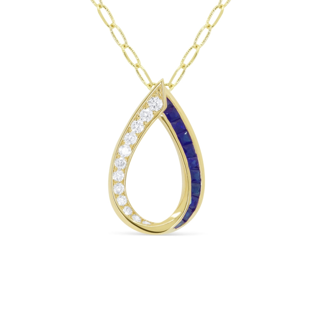 Madison L 14K Yellow Gold Sapphire Pendant - style N1795SAY