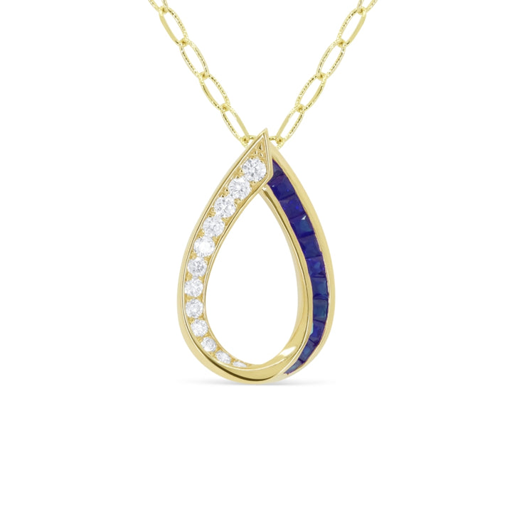 Madison L 14K Yellow Gold Sapphire Pendant - style N1795SAY