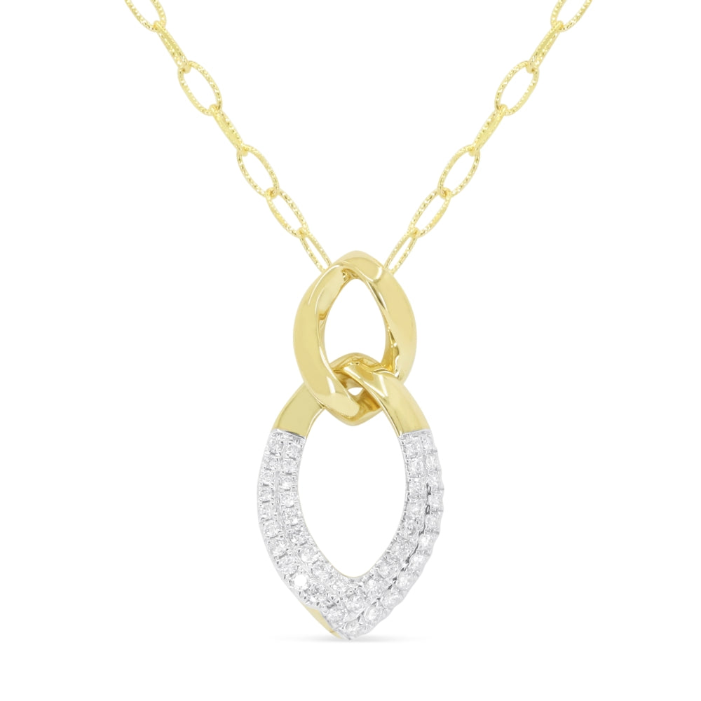 Madison L 14K Yellow Gold Diamond Pendant - style N1801Y