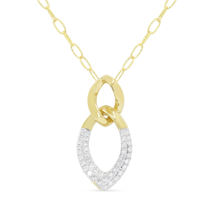 Madison L 14K Yellow Gold Diamond Pendant - style N1801Y