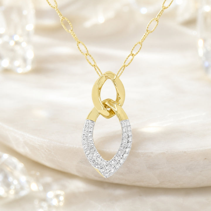N1801 - 14K Yellow Gold Diamond Pendant