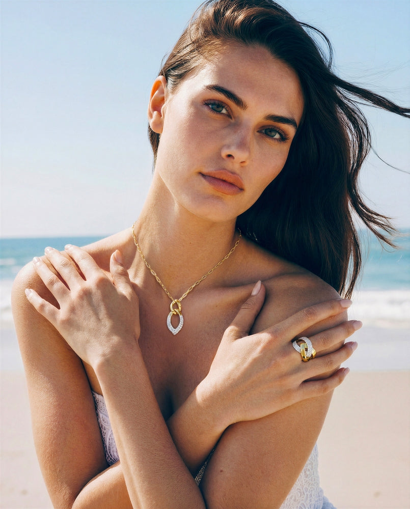 Madison L 14K Yellow Gold Diamond Pendant - style N1801Y