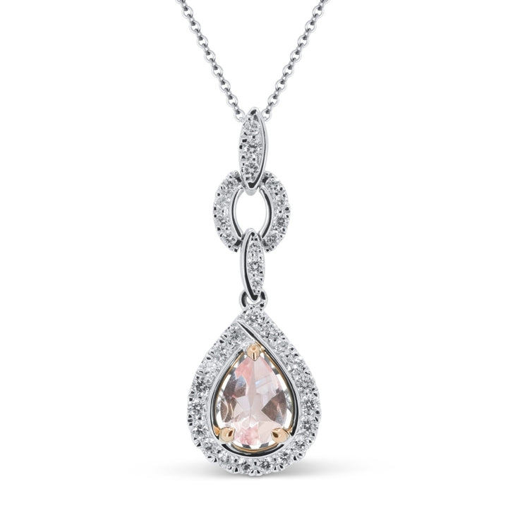 Madison L 14K Two Tone Gold Morganite Pendant - style N1826MGWP
