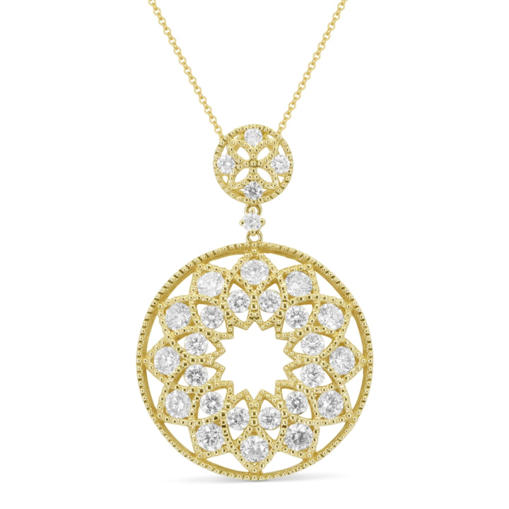 Madison L 14K Yellow Gold Diamond Pendant - style N1831Y
