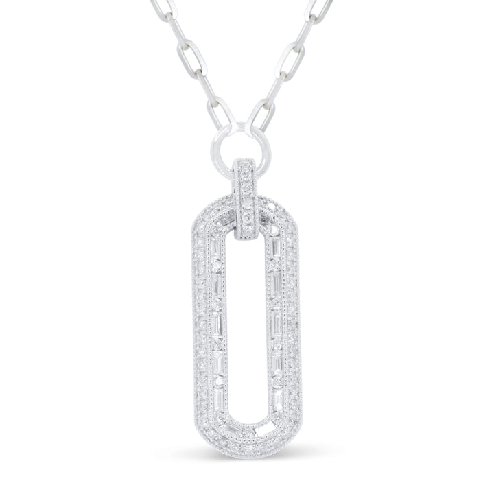 Madison L 14K White Gold Diamond Necklace - style N1835W