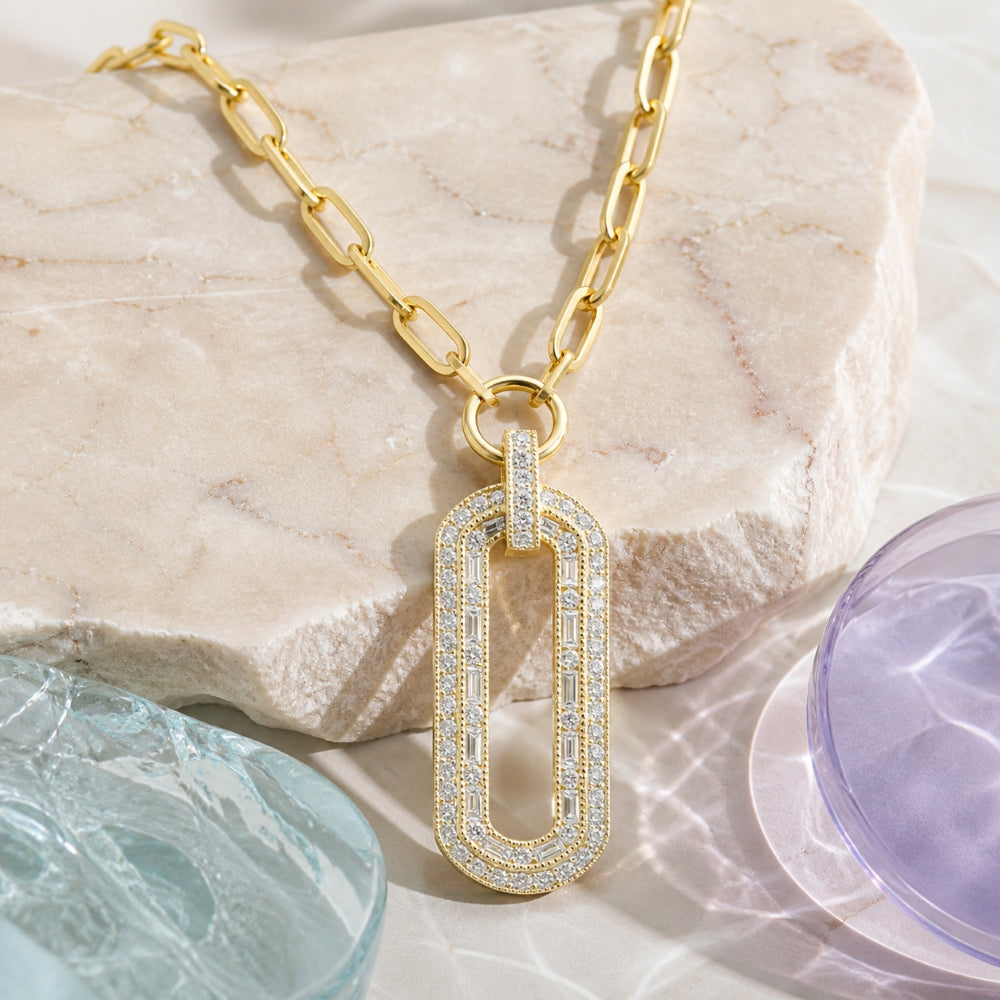 N1835 - 14K Gold Diamond Necklace