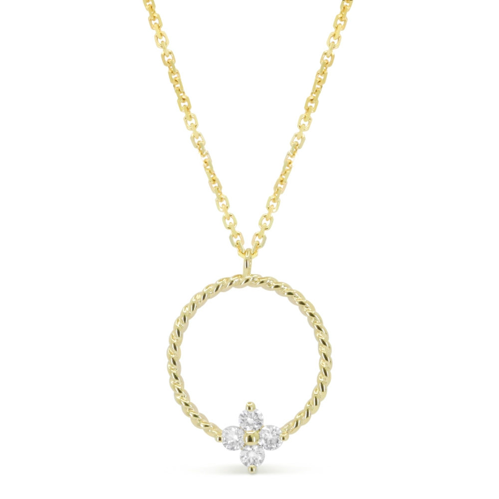 Madison L 14K Yellow Gold Diamond Pendant - style N1842Y