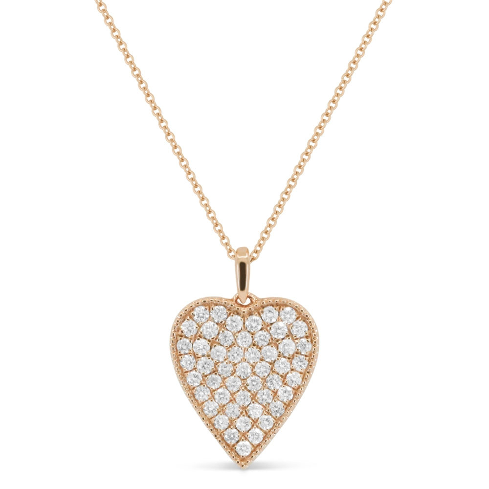 Madison L 14K Rose Gold Diamond Heart Pendant - style N1843P