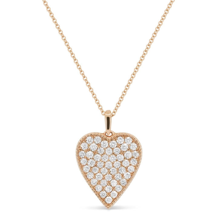 Madison L 14K Rose Gold Diamond Heart Pendant - style N1843P