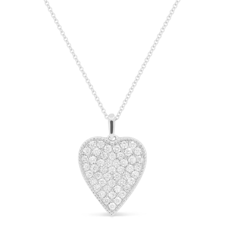 Madison L 14K White Gold Diamond Heart Pendant - style N1843W