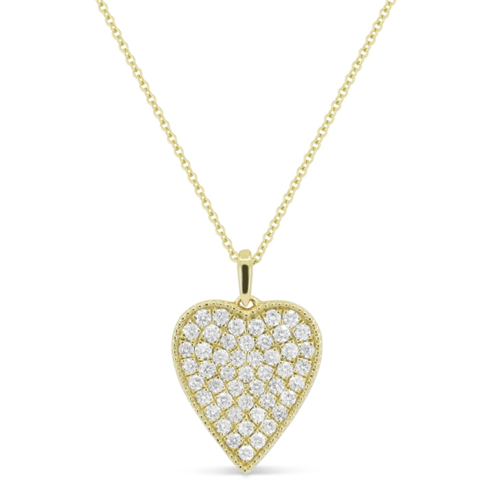 Madison L 14K Yellow Gold Diamond Heart Pendant - style N1843Y