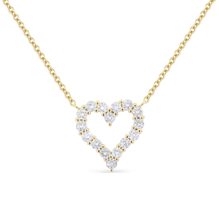 Madison L 14K Yellow Gold Diamond Heart Necklace - style N1848Y-0.50CT