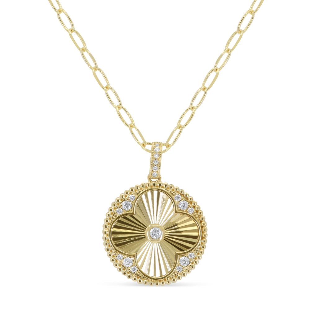 Madison L 14K Yellow Gold Diamond Pendant - style N1852Y