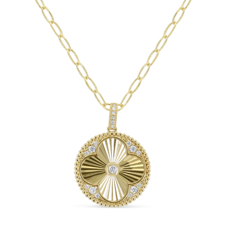 Madison L 14K Yellow Gold Diamond Pendant - style N1852Y