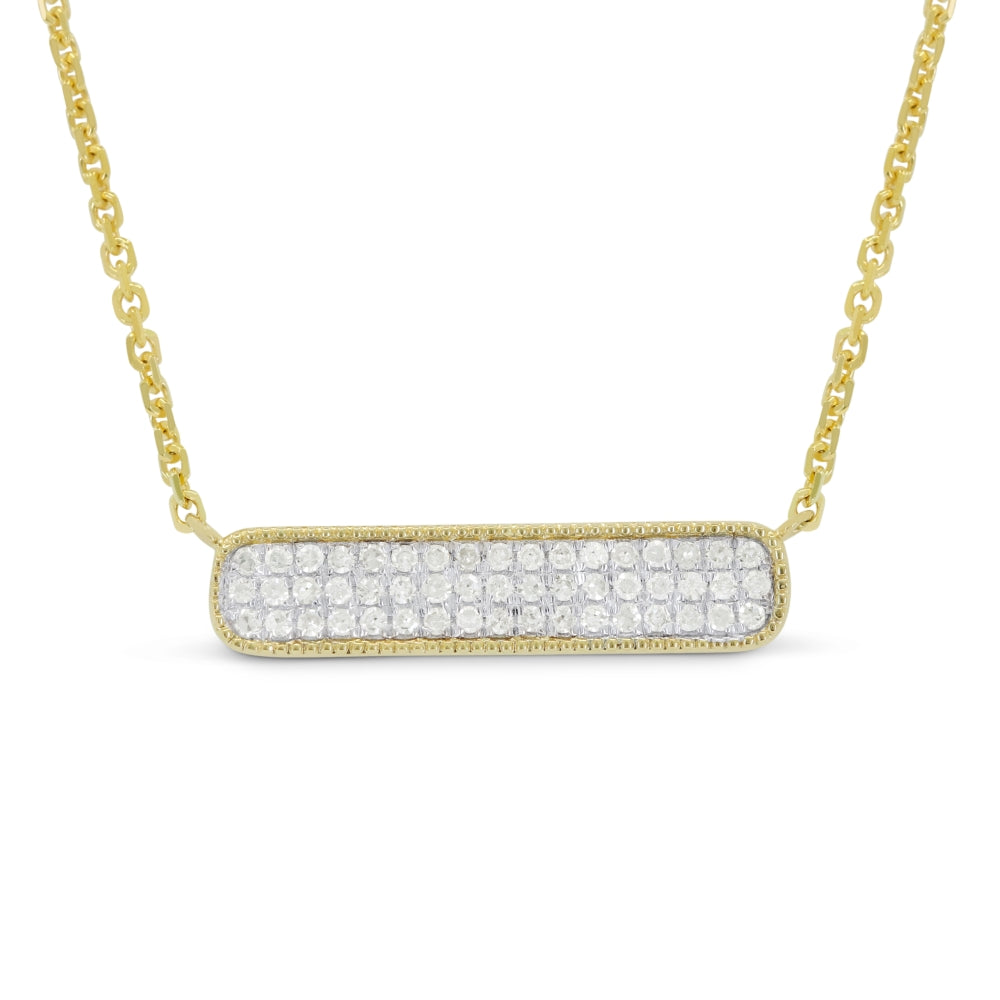 Madison L 14K Yellow Gold Diamond Necklace - style N1874Y