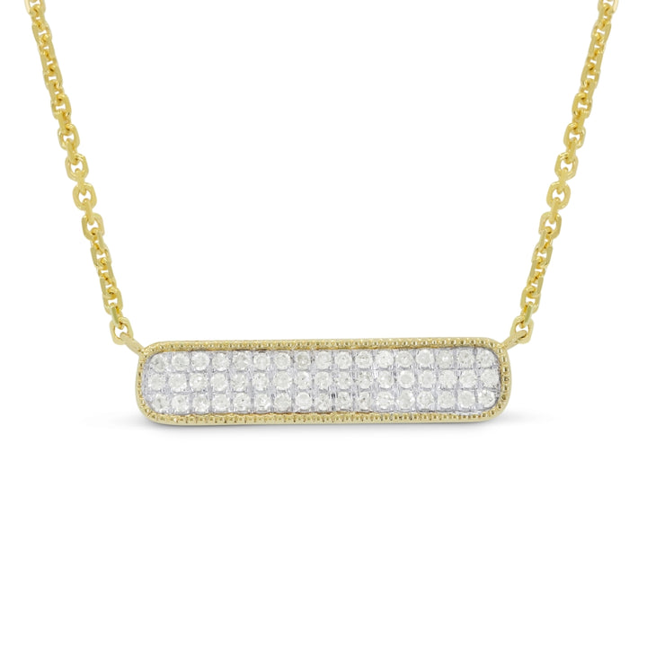 Madison L 14K Yellow Gold Diamond Necklace - style N1874Y
