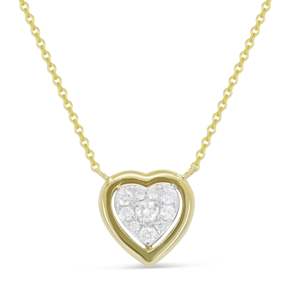 Madison L 14K White Gold Diamond Heart Necklace - style N1875W