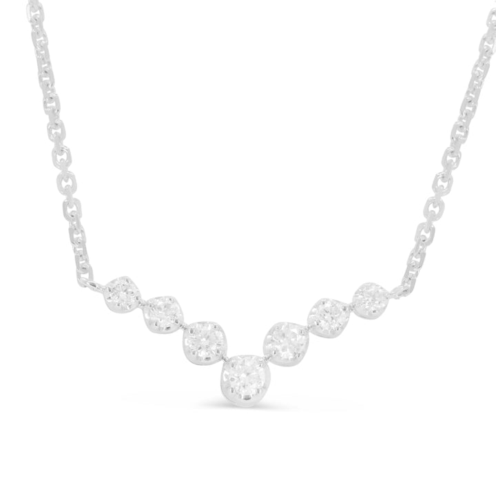 Madison L 14K White Gold Diamond Bar Necklace - style N1879W