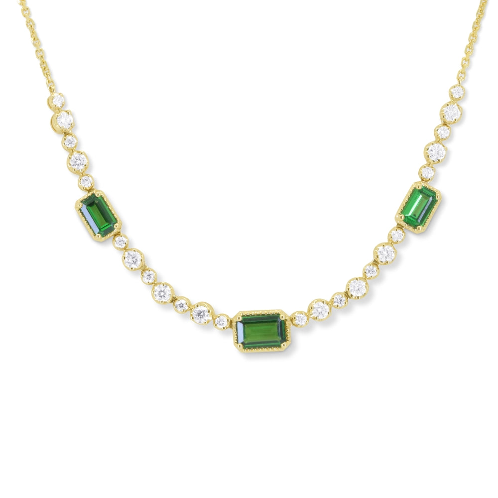 Madison L 14K Yellow Gold Tsavorite Necklace - style N1881GGY